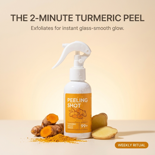 The 2-minute turmeric peel: exfoliating spray for instant glass-smooth glow
